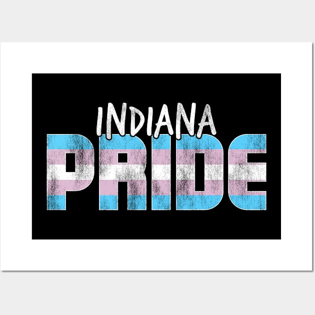 Indiana Pride Transgender Flag Wall Art by wheedesign